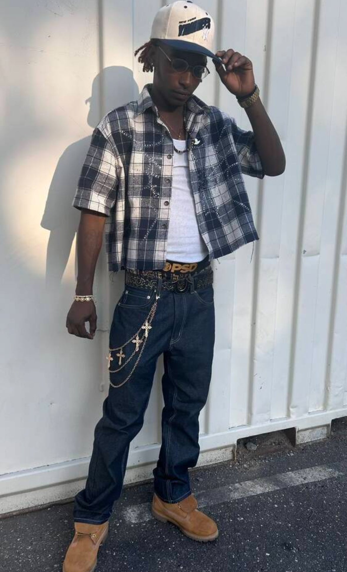 Blue rhinestone flannel